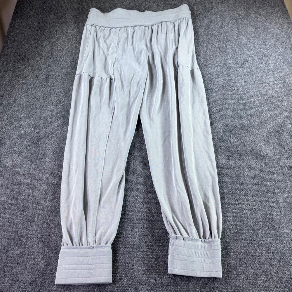 FP Movement Jogger Pants Womens M Gray Modal Harem Ribbed Cuff Boho Athleisure - Picture 2 of 7